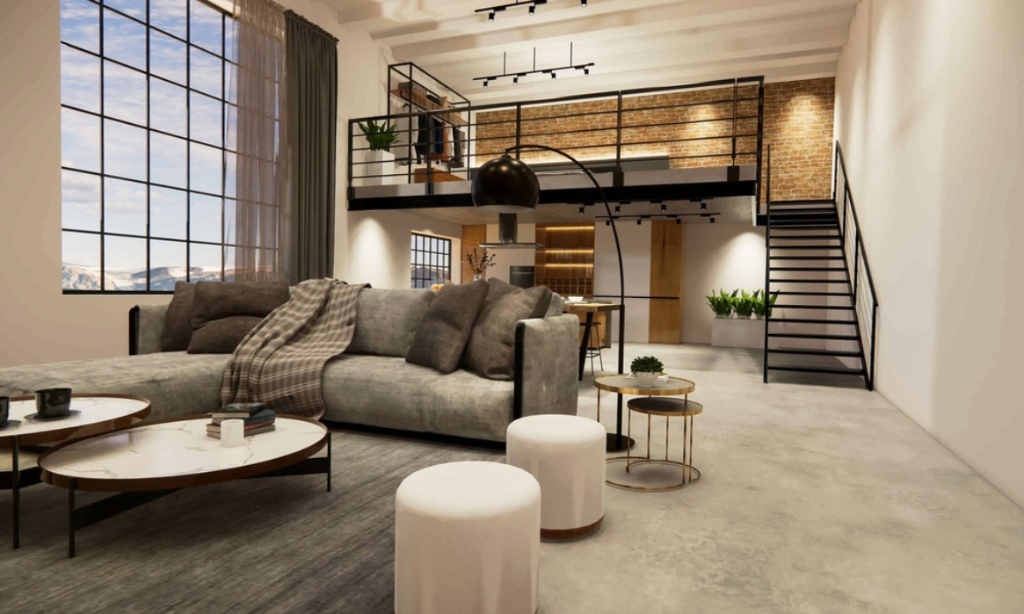 Tour virtual 3D de interior gerado por Inteligência Artificial
